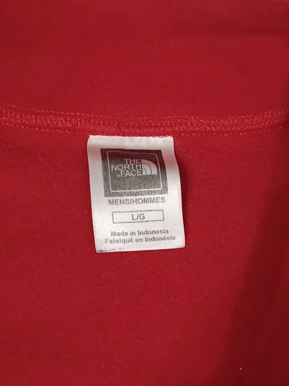 The North Face TKA 100 Fleece Pullover Mens Large Red 1/4 Zip Lightweight Jacket